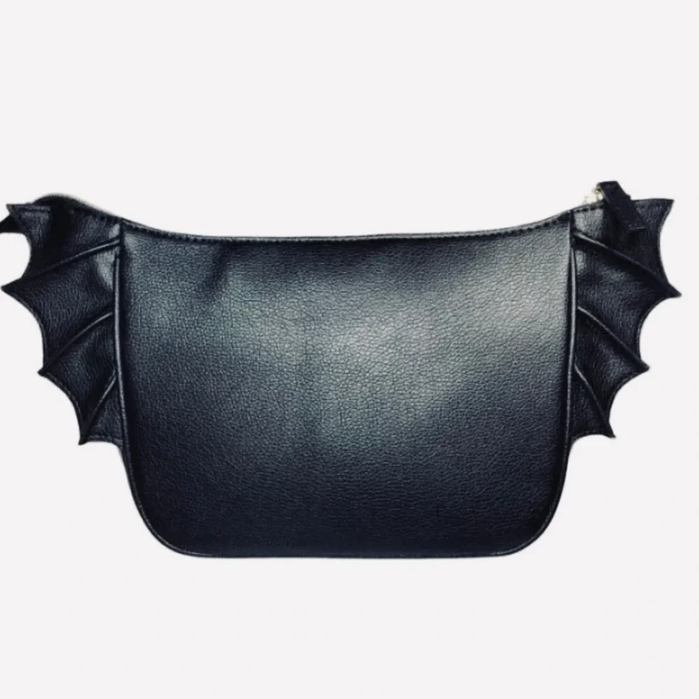 JEFFREE STAR Brand New Black Bat Wing Full Zip Gothic Punk Makeup Bag Halloween